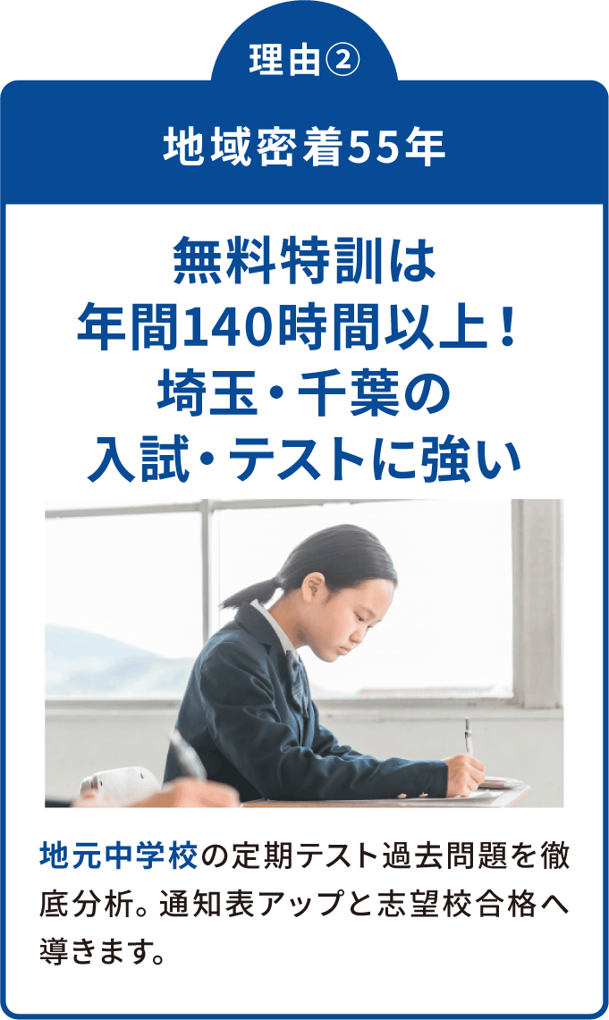 理由② 地域密着55年